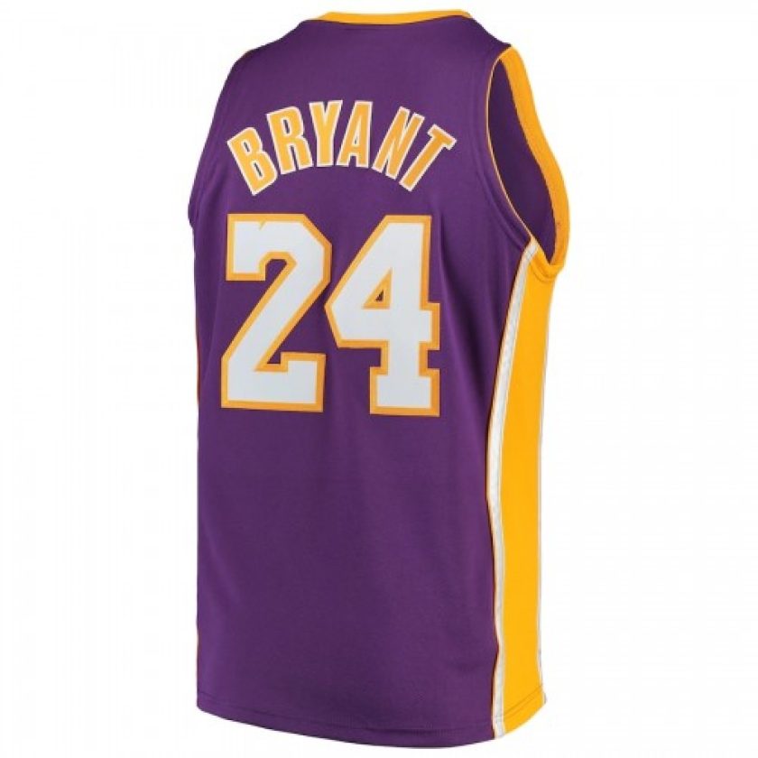 Men's Los Angeles Lakers Road Final Kobe Bryant #24 Throwback Mitchell & Ness Purple 08-09 Hardwood Jersey