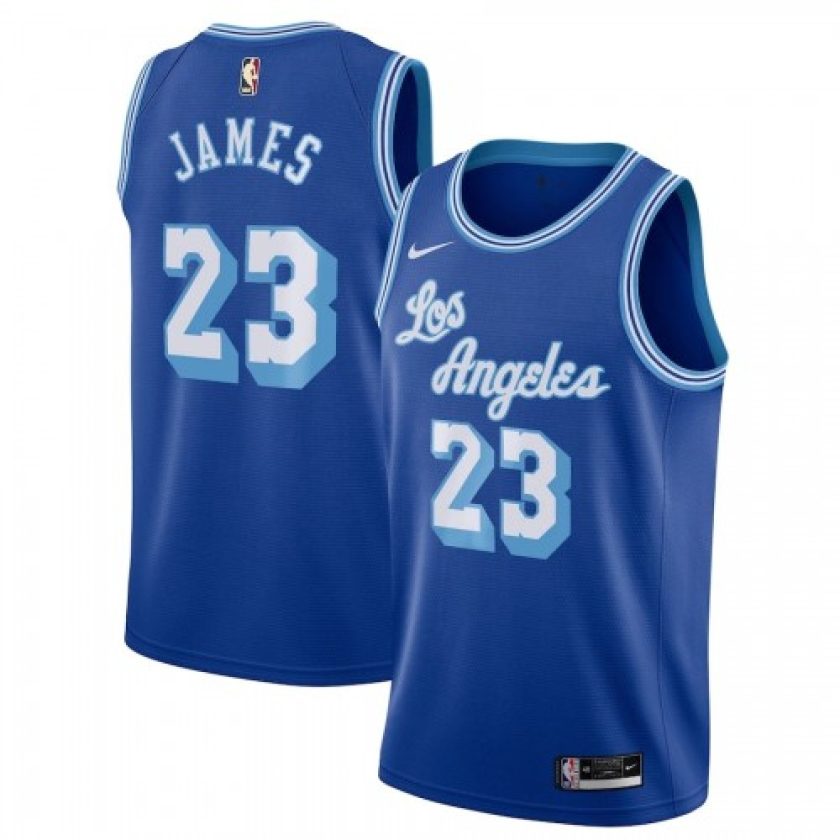 Men's Los Angeles Lakers LeBron James #23 Nike Blue 20/21 Swingman Jersey - Classic Edition