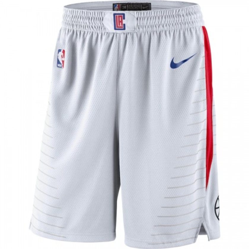 Men's LA Clippers Nike White/Red 202021 Performance Swingman Shorts - Association Edition