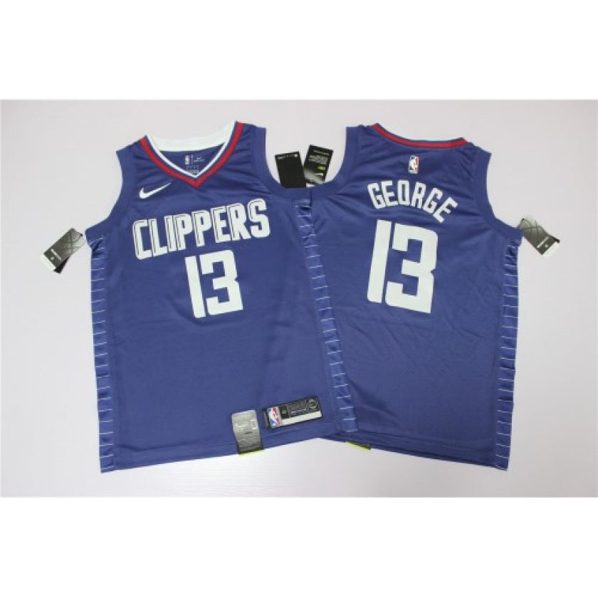 Men's LA Clippers Paul George #13 Blue 19-20 Swingman Jersey - Icon Edition