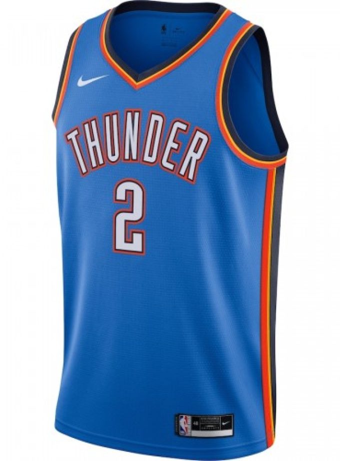 Men's Oklahoma City Thunder Gilgeous-Alexander #2 Nike Blue 20/21 Swingman Jersey- Icon Edition