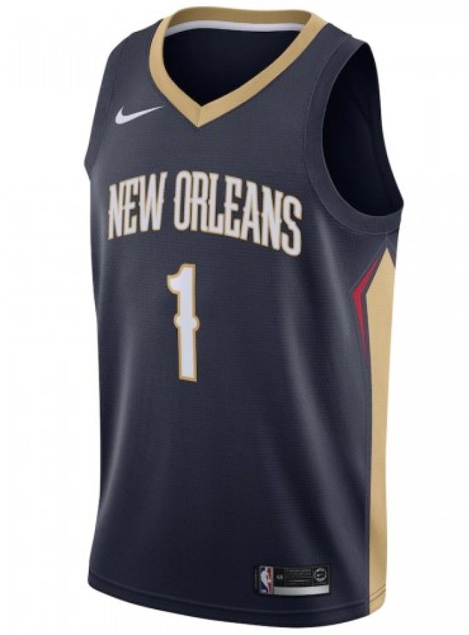 Men's New Orleans Pelicans Zion Williamson #1 Nike Navy 2020/21 Swingman Jersey - Icon Edition