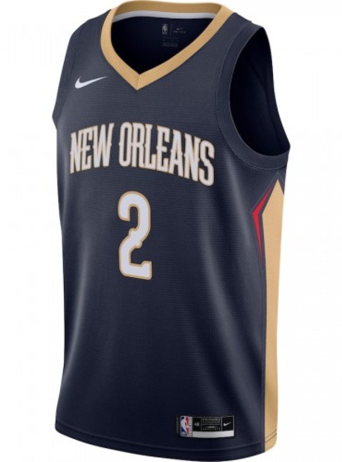 Men's New Orleans Pelicans Lonzo Ball #2 Nike Navy 2020/21 Swingman Jersey - Icon Edition