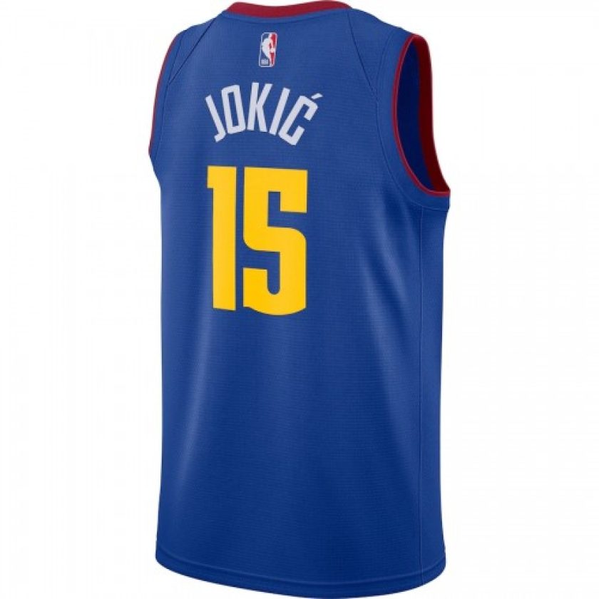 Men's Denver Nuggets Nikola Jokic #15 Jordan Brand Blue 202021 Swingman Jersey - Statement Edition