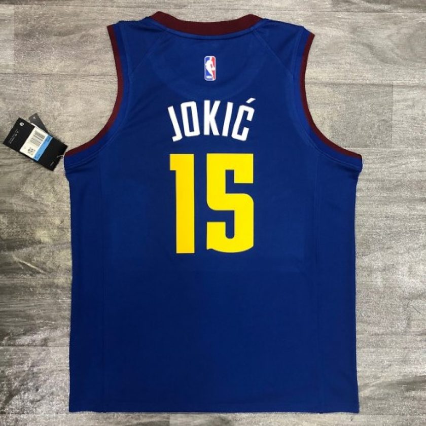 Men's Denver Nuggets Nikola Jokic #15 Jordan Blue 2020/21 Swingman Jersey - Statement Edition