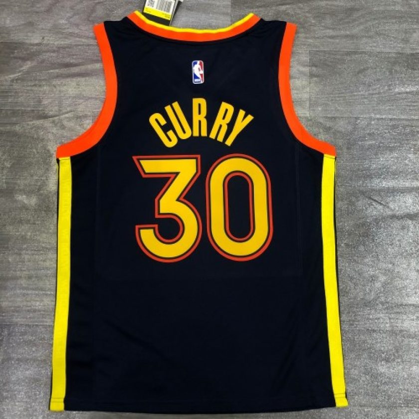 Men's Golden State Warriors Stephen Curry #30 Nike Navy 2020/21 Swingman Jersey - City Edition