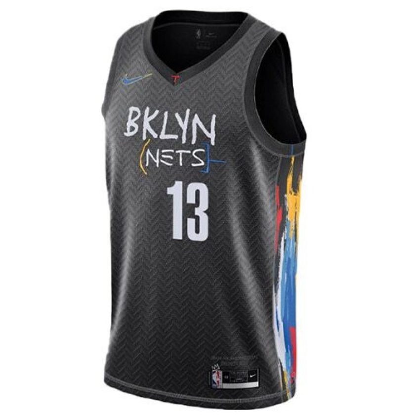 Men's Brooklyn Nets James Harden #13 Nike Black 2020/21 Swingman Jersey - City Edition