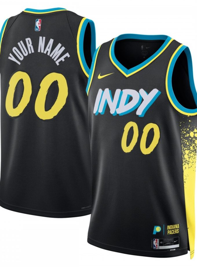 Indiana Pacers Nike Unisex 2023/24 Custom Swingman Jersey - Black - City Edition