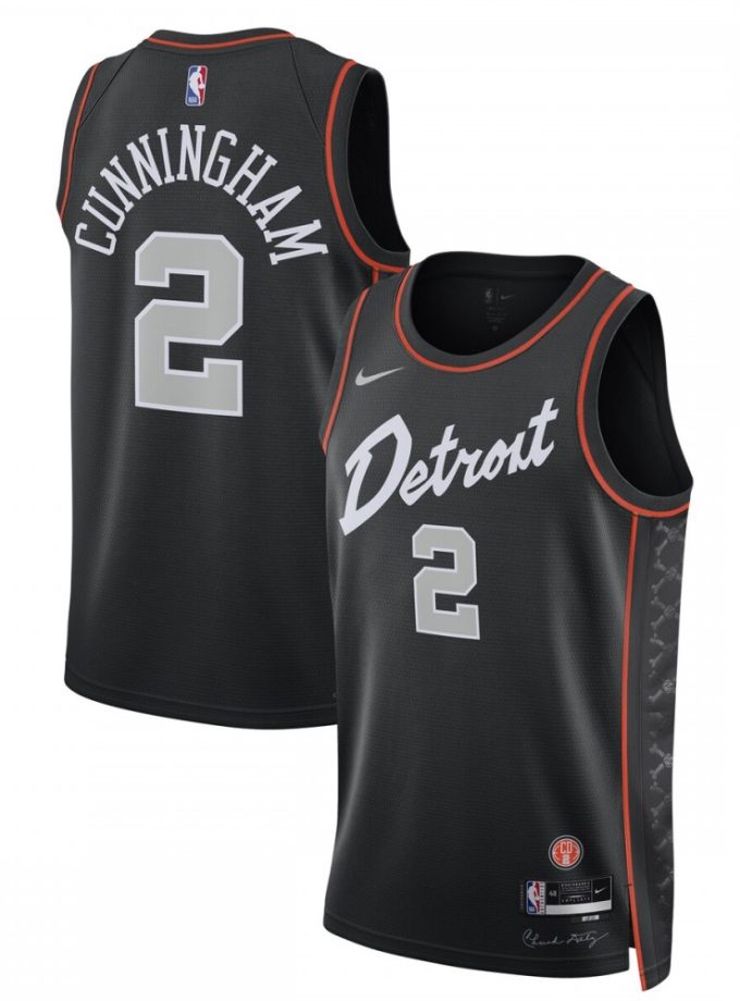 Cade Cunningham Detroit Pistons Nike Unisex 2023/24 Swingman Jersey - Black - City Edition