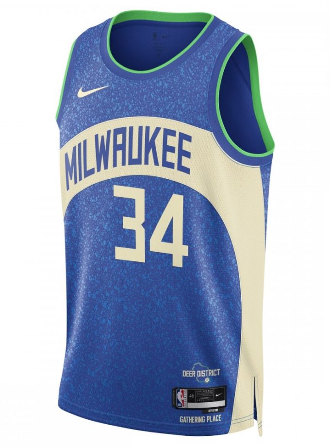 Giannis Antetokounmpo Milwaukee Bucks Nike Unisex 2023/24 Swingman Jersey - Blue - City Edition