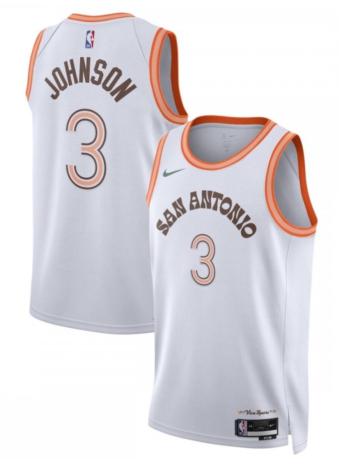 Keldon Johnson San Antonio Spurs Nike Unisex 2023/24 Swingman Jersey - White - City Edition