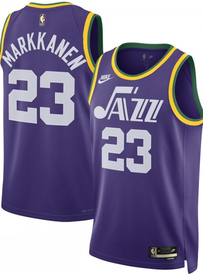 Lauri Markkanen Utah Jazz Nike Unisex 2023/24 Swingman Replica Jersey - Classic Edition - Purple