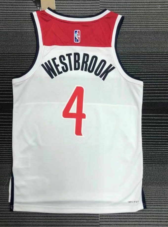 Men's Washington Wizards Westbrook #4 Nike White 2021/22 Swingman NBA Jersey - Association Edition