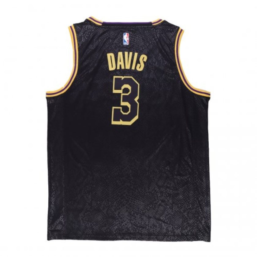 Men's Los Angeles Lakers Anthony Davis #3 Black Swingman Jersey - City Edition