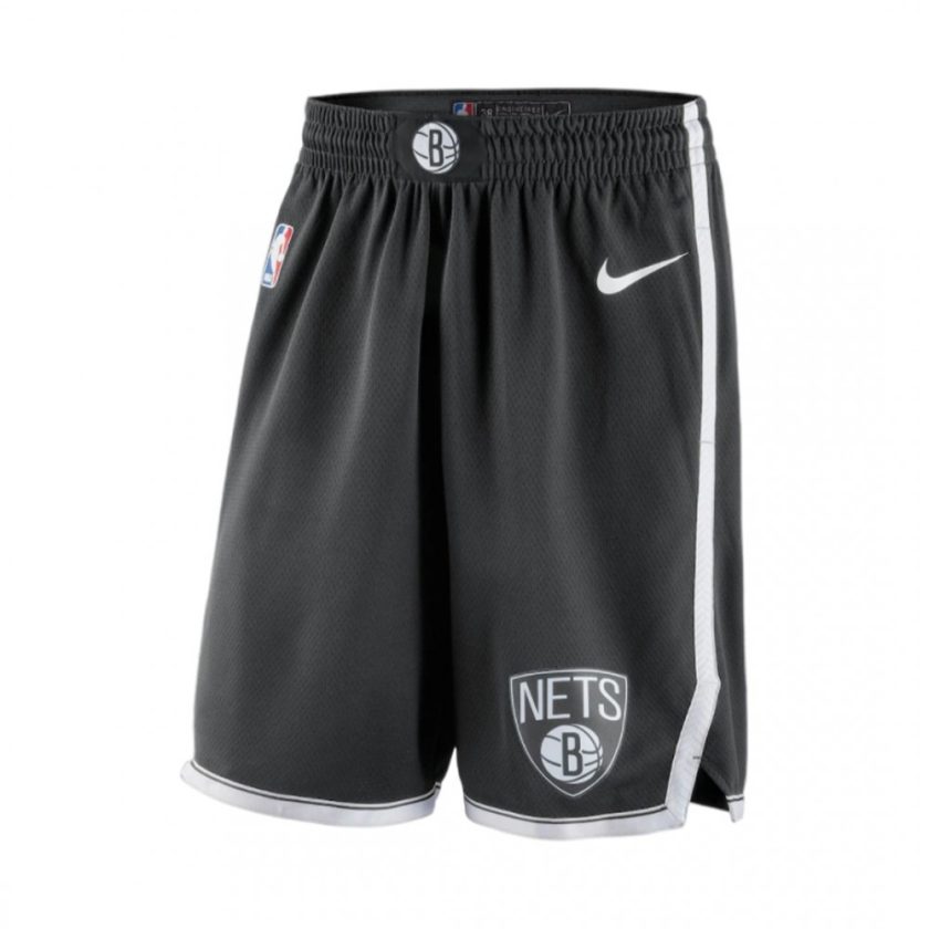 Men's Brooklyn Nets Nike Black 2019/20 Swingman NBA Shorts - Icon Edition