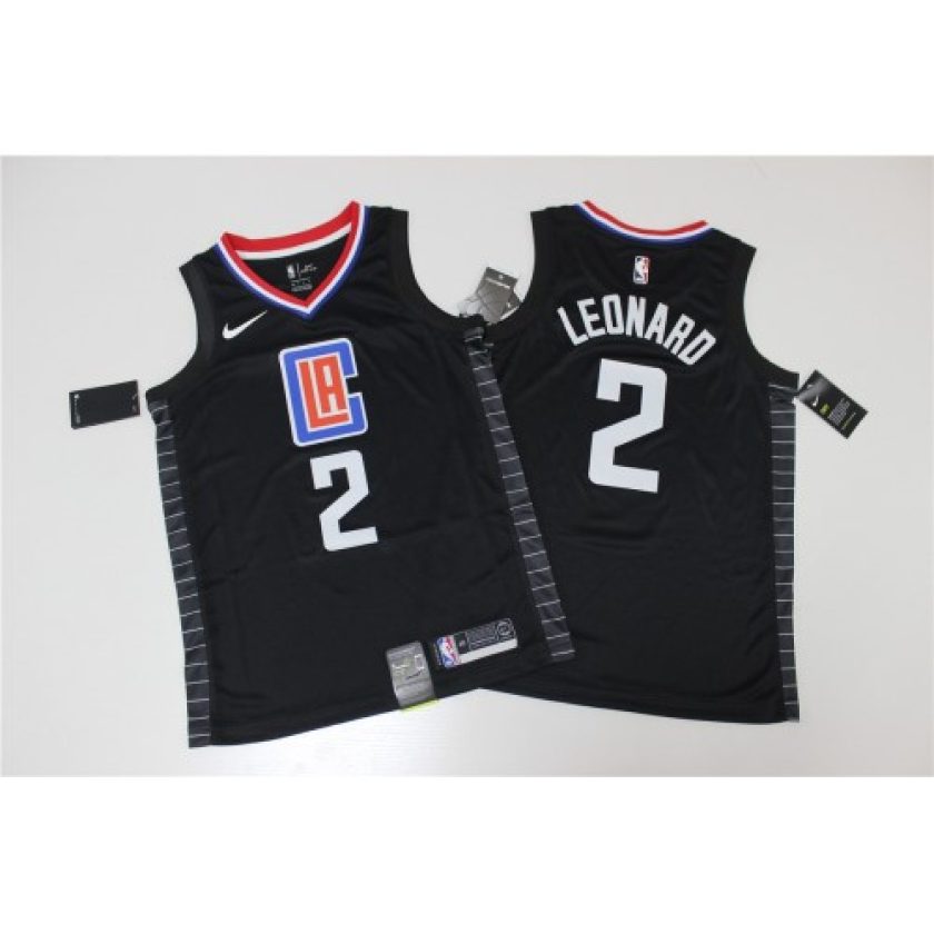 Men's LA Clippers Kawhi Leonard #2 Black Swingman Jersey - Statement Edition