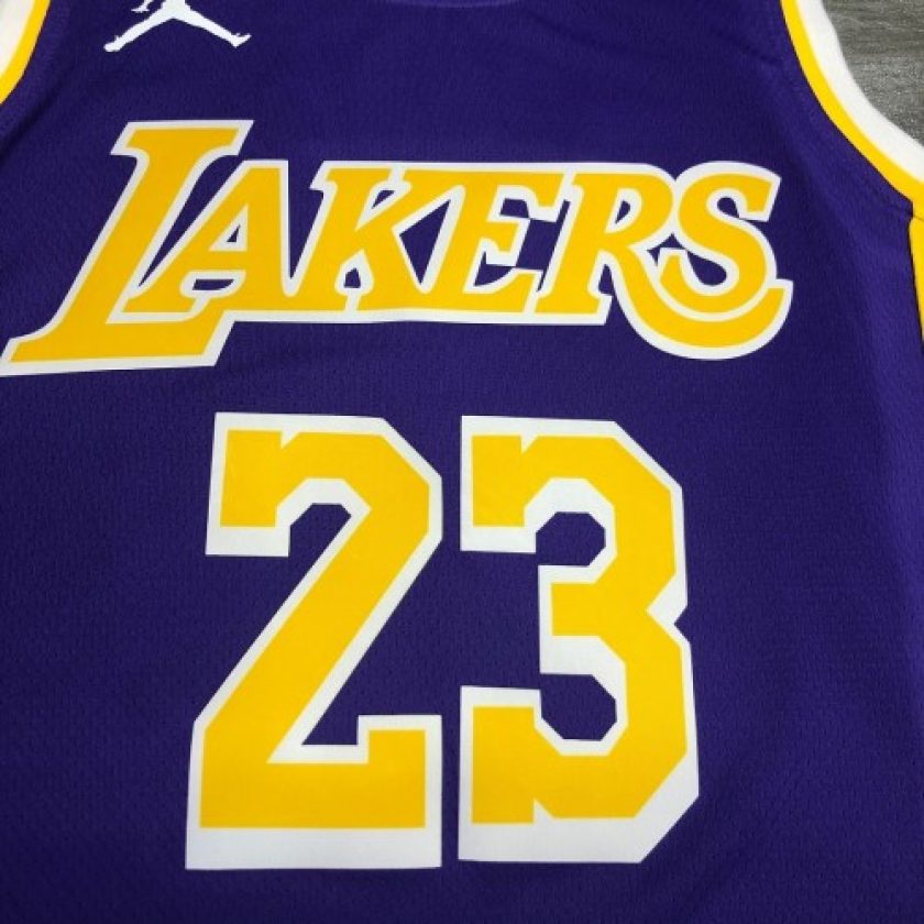 Men's Los Angeles Lakers LeBron James #23 Jordan Purple 20/21 Swingman Jersey - Statement Edition