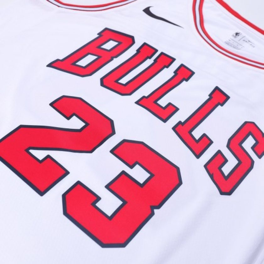 Men's Chicago Bulls Michael Jordan #23 White Replica Swingman Jersey - Association Edition