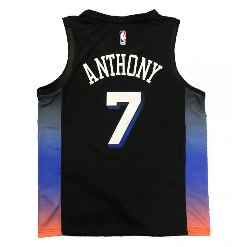 Men's New York Knicks Carmelo Anthony #7 Nike Black 2020/21 Swingman Jersey - City Edition