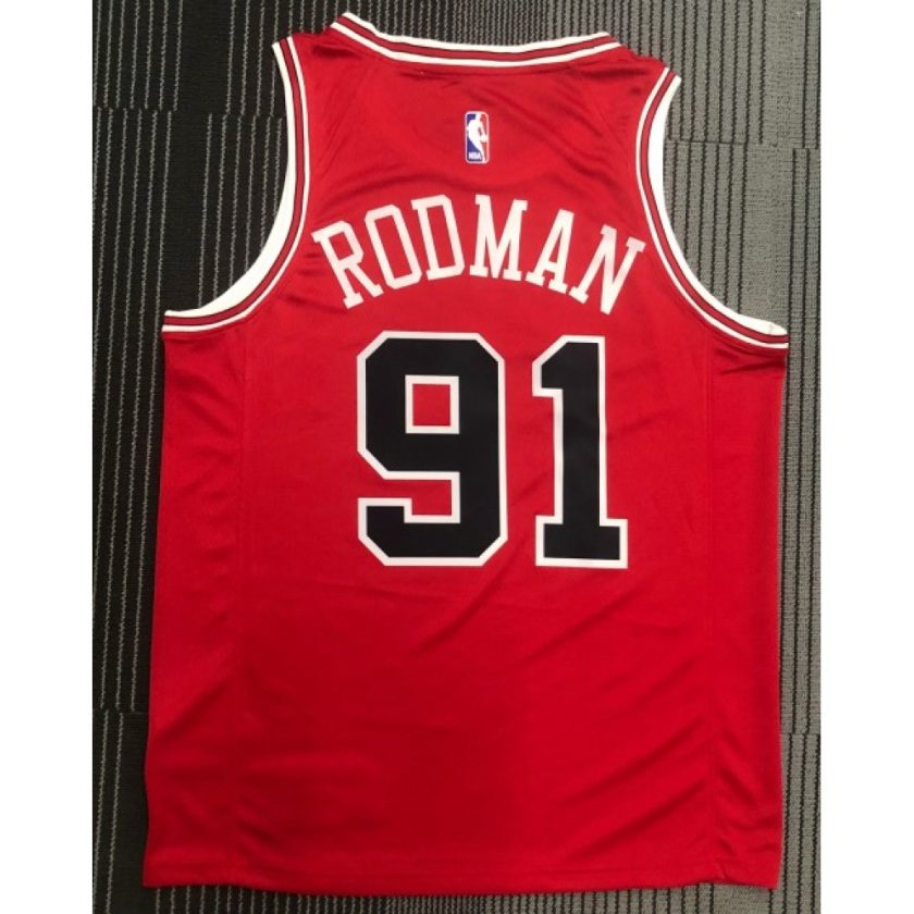 Men's Chicago Bulls Dennis Rodman #91 Nike Red Swingman Jersey - Icon Edition