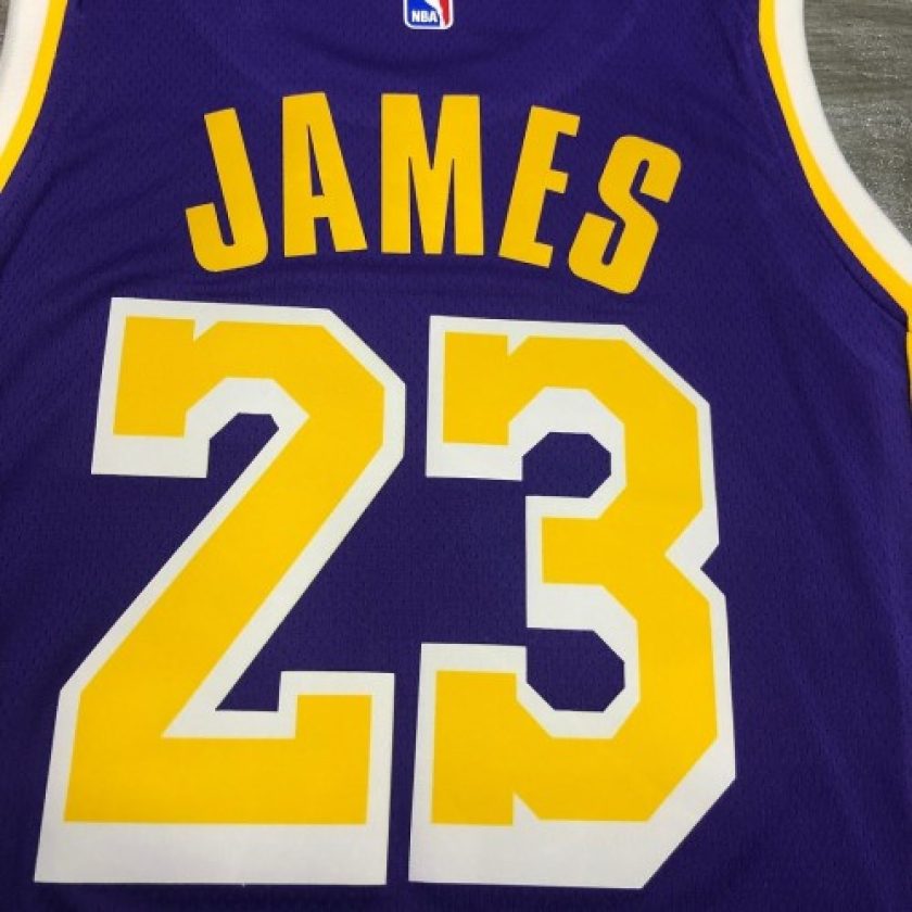 Men's Los Angeles Lakers LeBron James #23 Jordan Purple 20/21 Swingman Jersey - Statement Edition