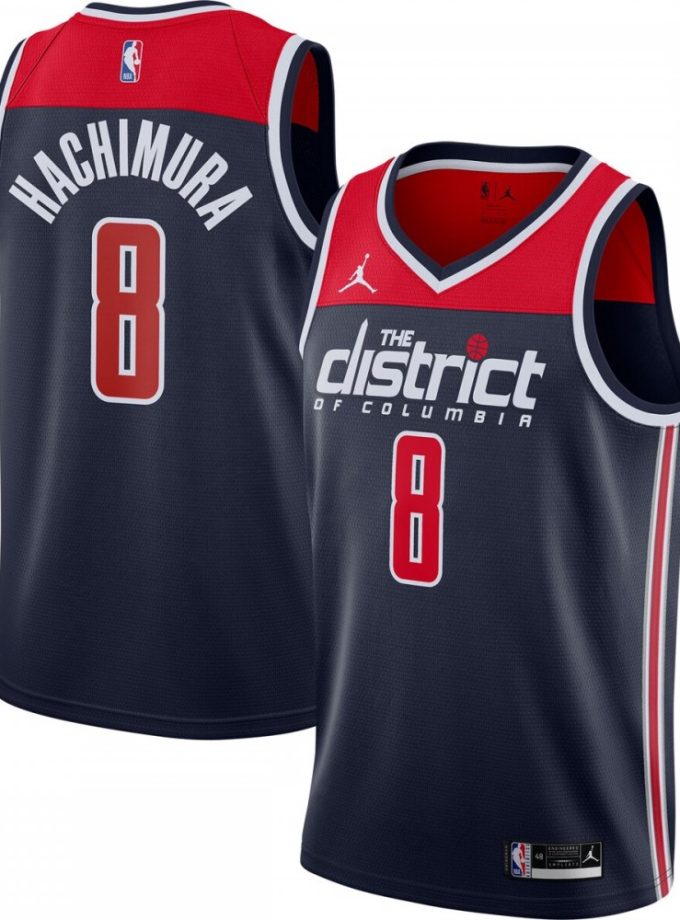 Rui Hachimura Washington Wizards Jordan Brand 2020/21 Swingman Player Jersey - Statement Edition - Navy