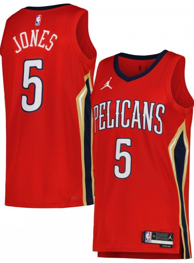 Herbert Jones New Orleans Pelicans Jordan Brand 2022/23 Replica Swingman Jersey - Statement Edition - Red