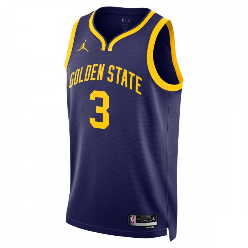 Jordan Poole Golden State Warriors Jordan Brand 2022/23 Statement Edition Swingman Jersey - Navy