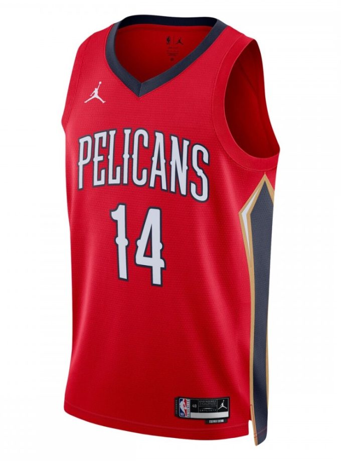 Brandon Ingram New Orleans Pelicans Jordan Brand 2022/23 Statement Edition Swingman Jersey - Red