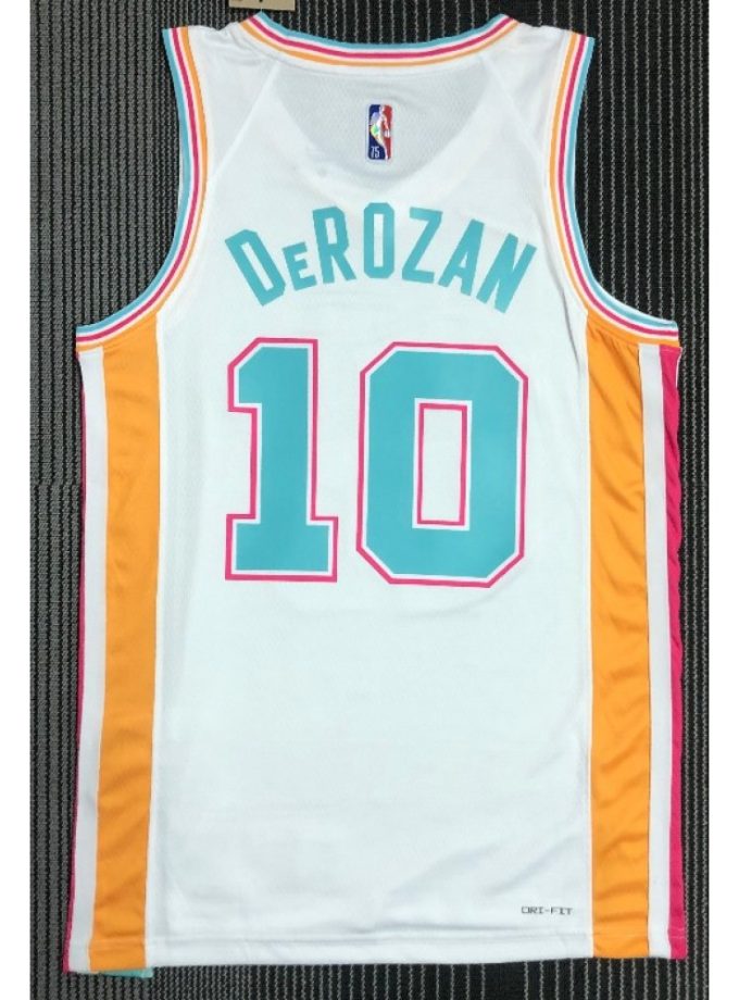 Men's San Antonio Spurs DeMar DeRozan #10 Nike White 2021/22 Swingman Jersey - City Edition