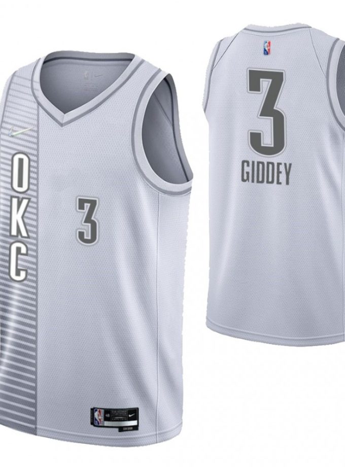 Men's Oklahoma City Thunder Josh Giddey #3 Nike Gray 2021/22 Swingman Jersey - City Edition