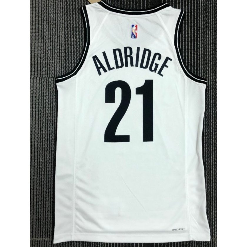 Men's Brooklyn Nets LaMarcus Aldridge #21 Nike White 2021 Swingman NBA Jersey - Icon Edition