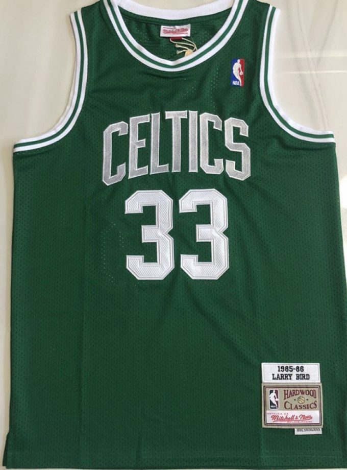 Larry Bird Boston Celtics Throwback Mitchell & Ness 1985-86 Hardwood Classics Jersey - Kelly Green