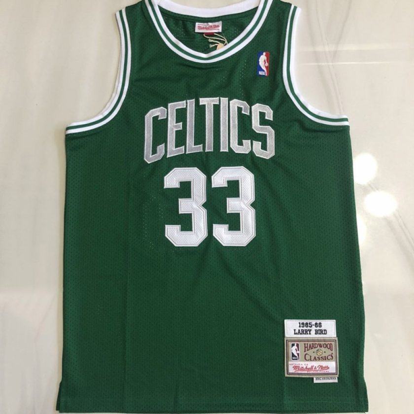 Larry Bird Boston Celtics Throwback Mitchell & Ness 1985-86 Hardwood Classics Jersey - Kelly Green