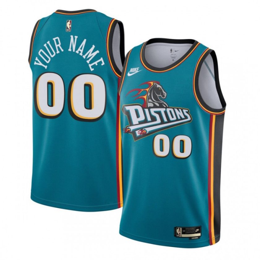 Detroit Pistons Nike Youth Custom Swingman Jersey - Classic Edition - Teal