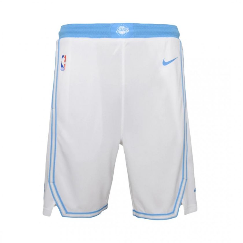 Men's Los Angeles Lakers Nike White 2020/21 Swingman NBA Shorts - City Edition