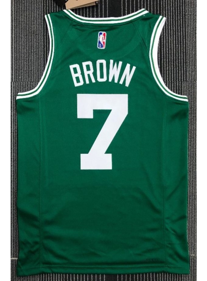 Men's Boston Celtics Jaylen Brown #7 Green 2021/22 Diamond Swingman Jersey - Icon Edition