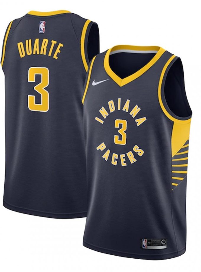 Men's Indiana Pacers Chris Duarte #3 Nike Navy Swingman Jersey - Icon Edition