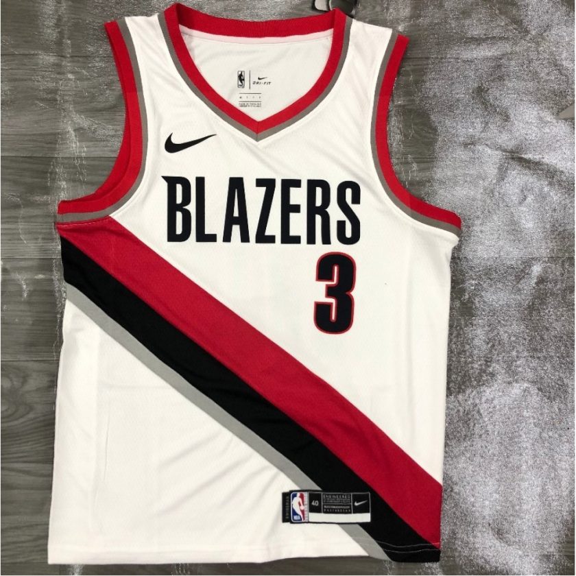 Men's Portland Trail Blazers C.J McCollum #3 Nike White Swingman NBA Jersey - Association Edition