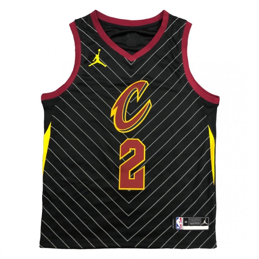 Men's Cleveland Cavaliers Kyrie Irving #2 Jordan Black Swingman Jersey - Statement Edition