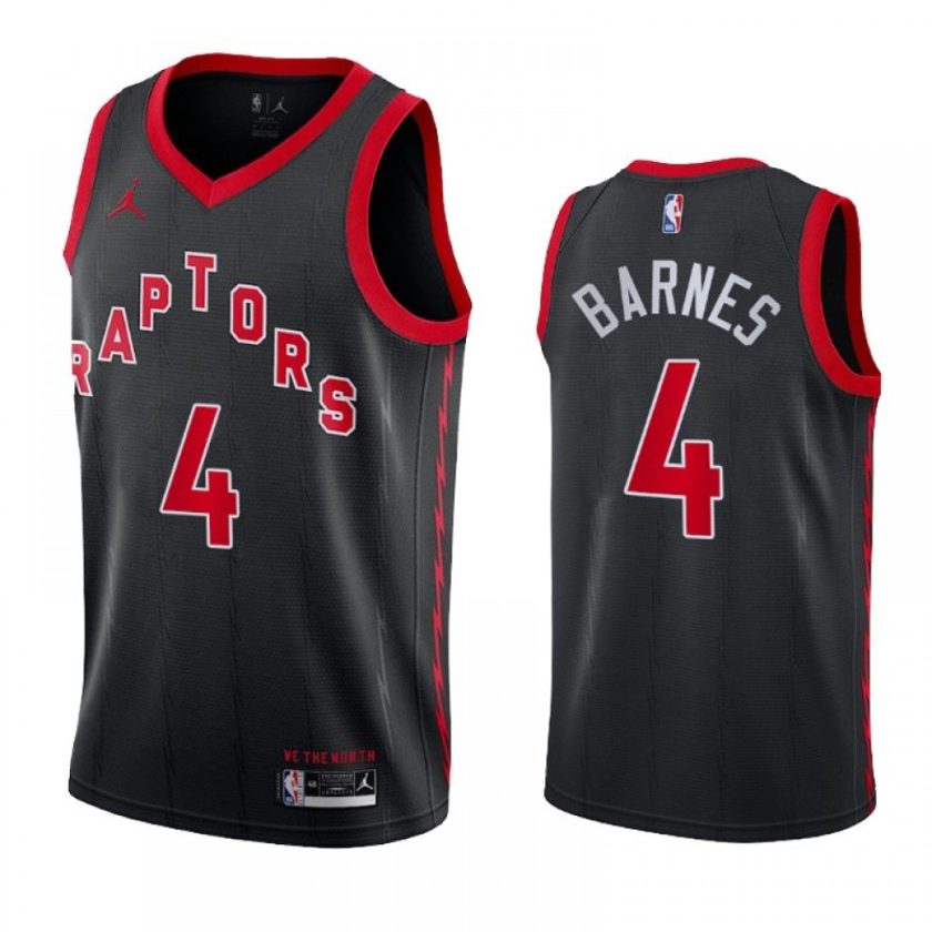 Men's Toronto Raptors Scottie Barnes #4 Jordan Black Swingman NBA Jersey - Statement Edition