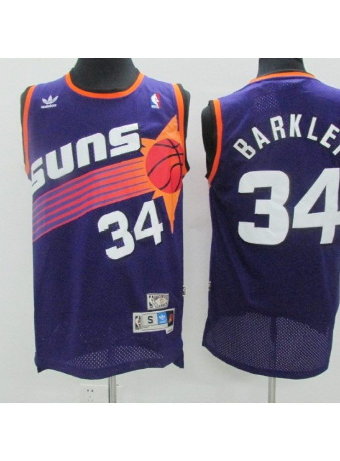 Men's Phoenix Suns Charles Barkley #34 Adidas Purple Swingman NBA Jersey