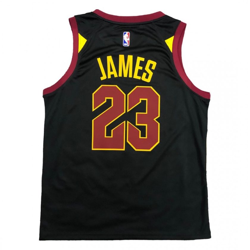 Men's Cleveland Cavaliers Lebron James #23 Jordan Black Swingman Jersey - Statement Edition