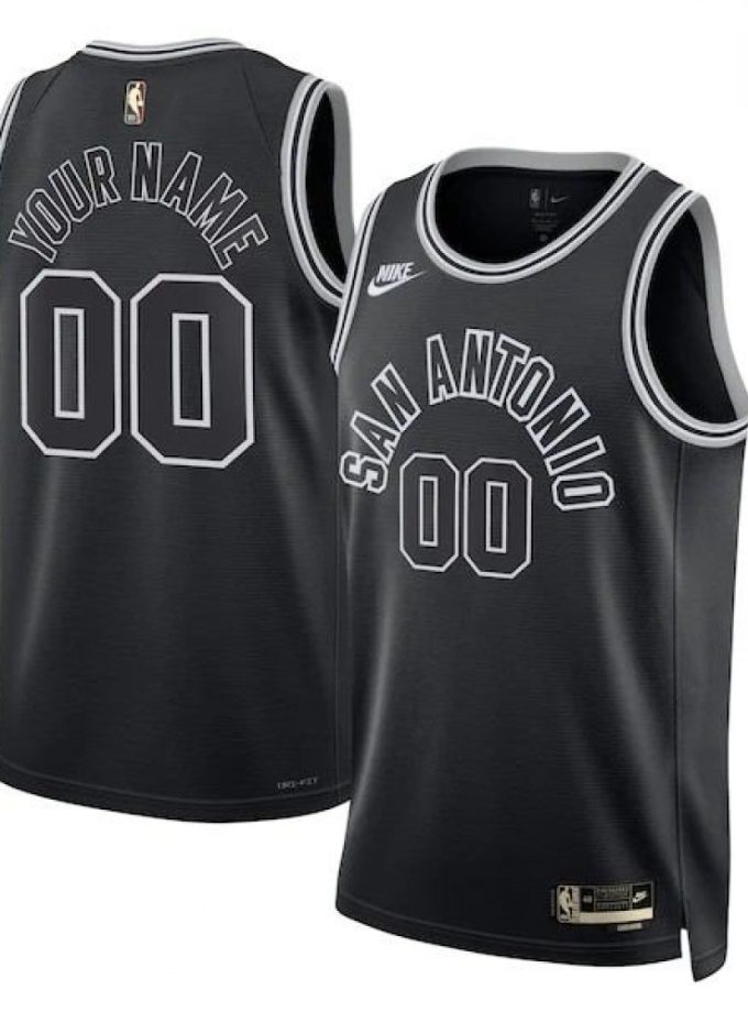 San Antonio Spurs Nike Unisex 2022/23 Custom Swingman Jersey - Classic Edition - Black